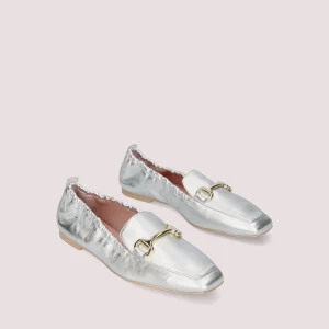 Loafers Camille Plateados Pieles Metalizadas