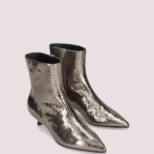 Botines Kendall Plateados Pieles Metalizadas