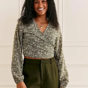 Blouse courte cache-cœur - 4048 (Seconde Main)