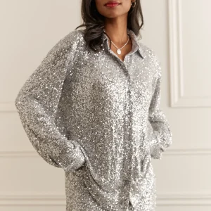 Chemise ample brillante - 4069