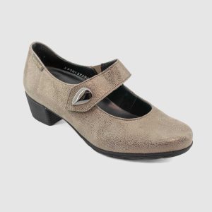 Mephisto - ISORA Taupe Cuir Imprimé - Trotteur