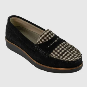 Hirica - ILONA Noir Blanc Nubuck - Mocassin
