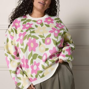 Pull à motifs de fleurs - 8079 (Seconde Main)