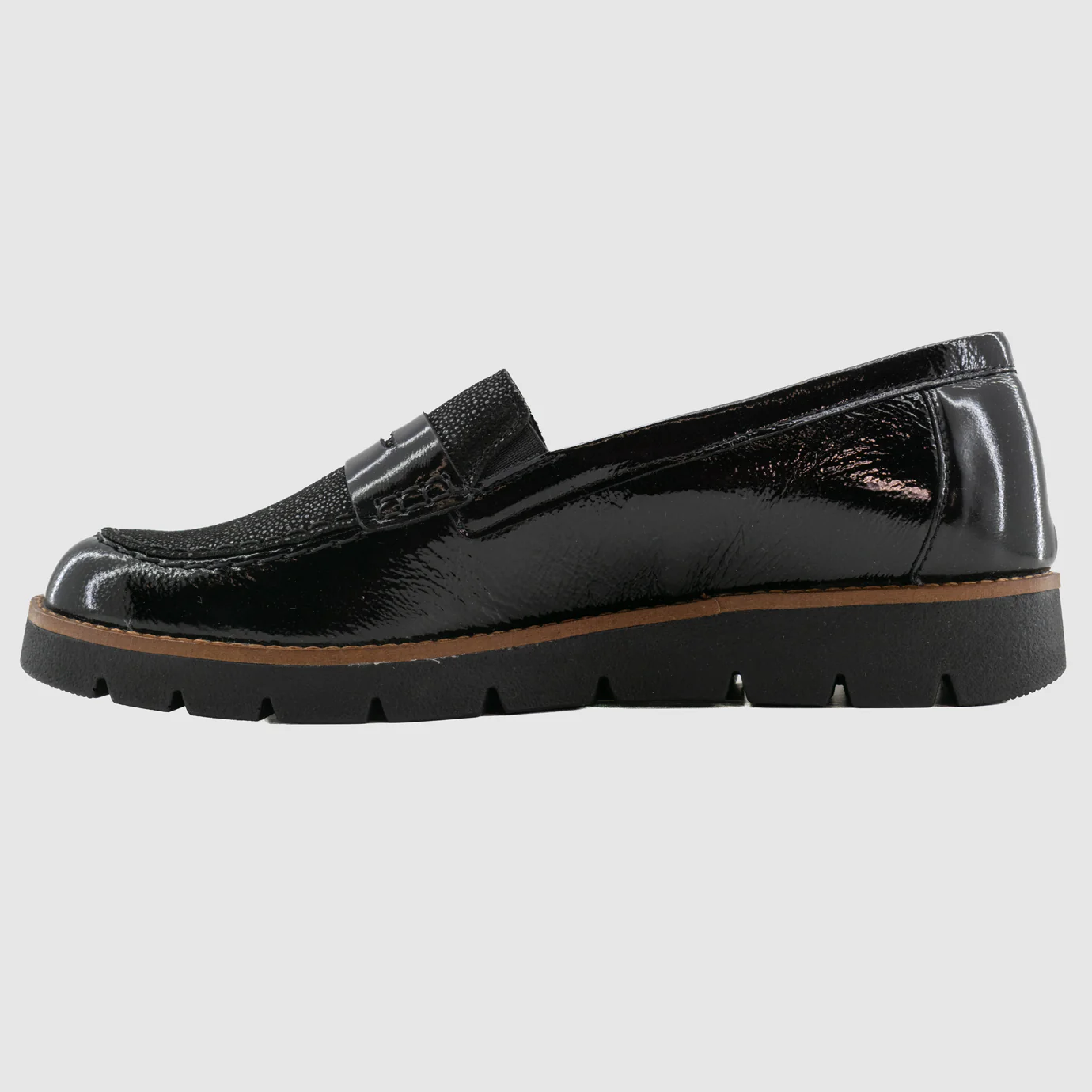 La Vague Plastigom - CAMELEON Noir Cuir Vernis Nubuck - Sport – Image 2