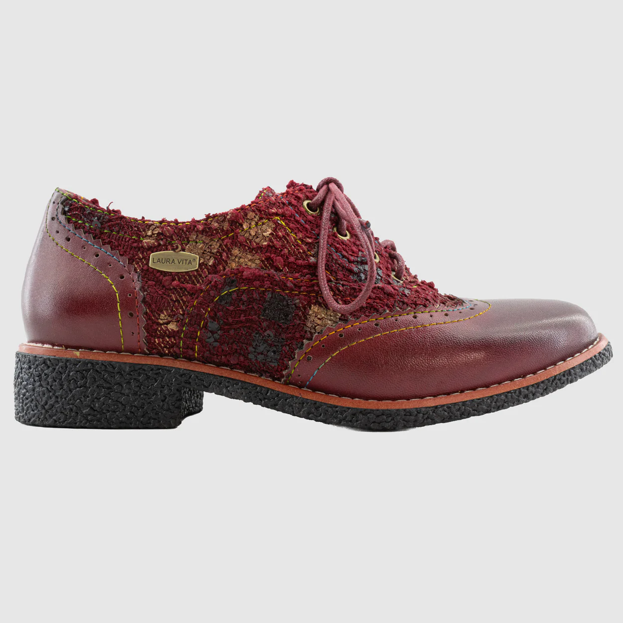 Laura Vita - COCRALIEO Bordeaux Cuir Imprimé - Sport – Image 3