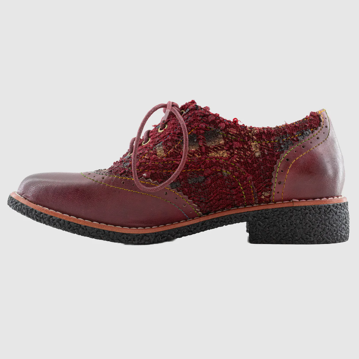 Laura Vita - COCRALIEO Bordeaux Cuir Imprimé - Sport – Image 4