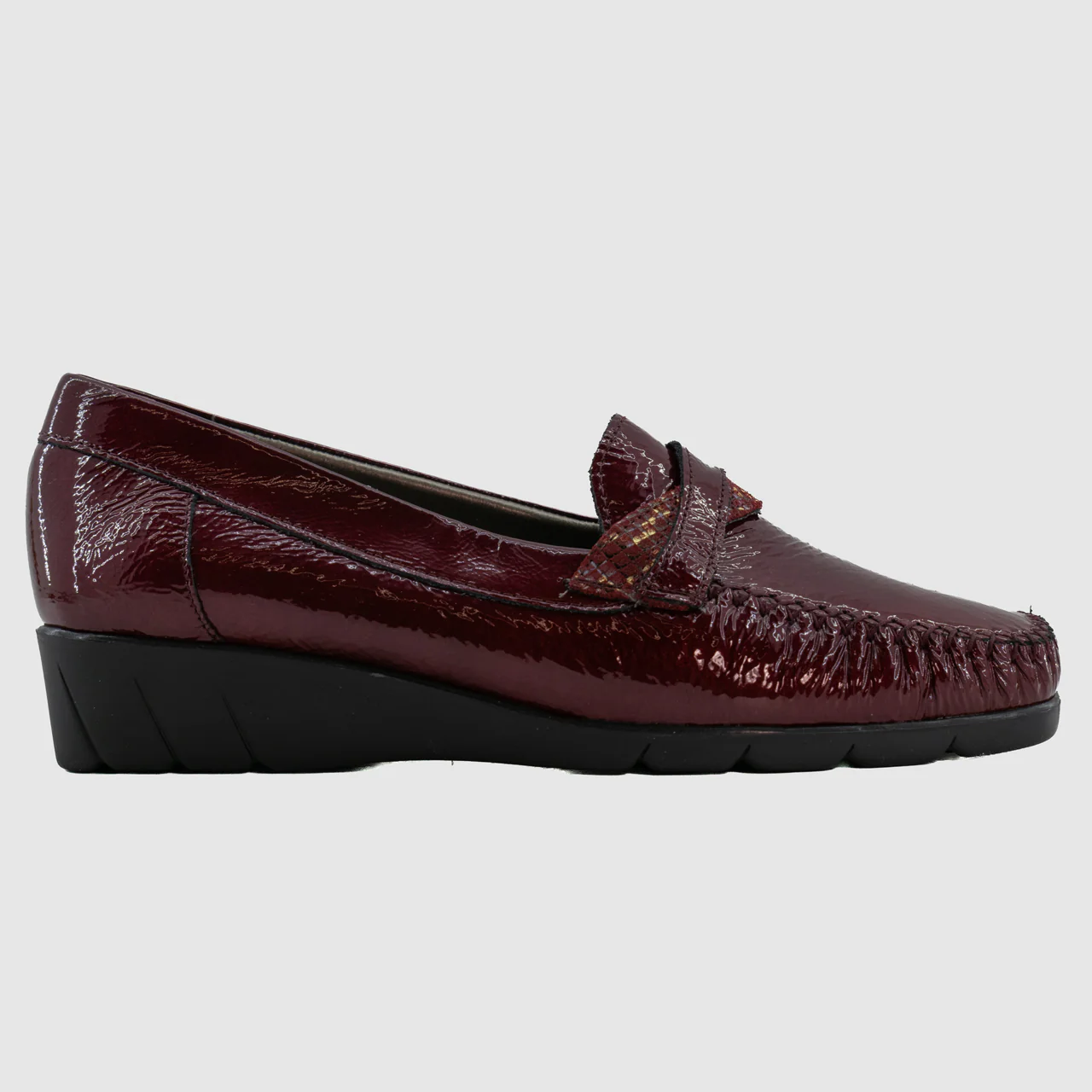 Pedi Girl - LOFEN Bordeaux Cuir Vernis - Sport – Image 2
