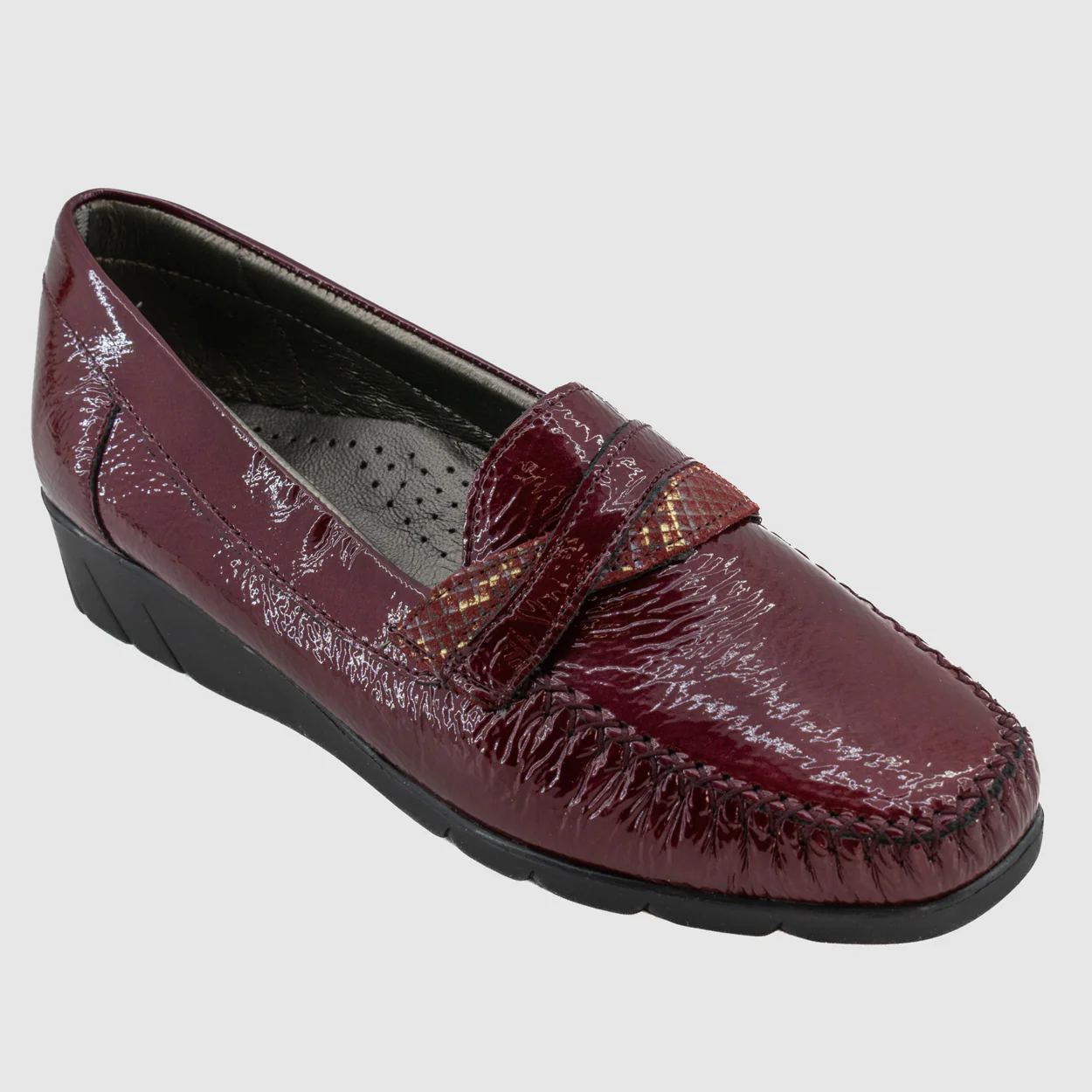 Pedi Girl - LOFEN Bordeaux Cuir Vernis - Sport