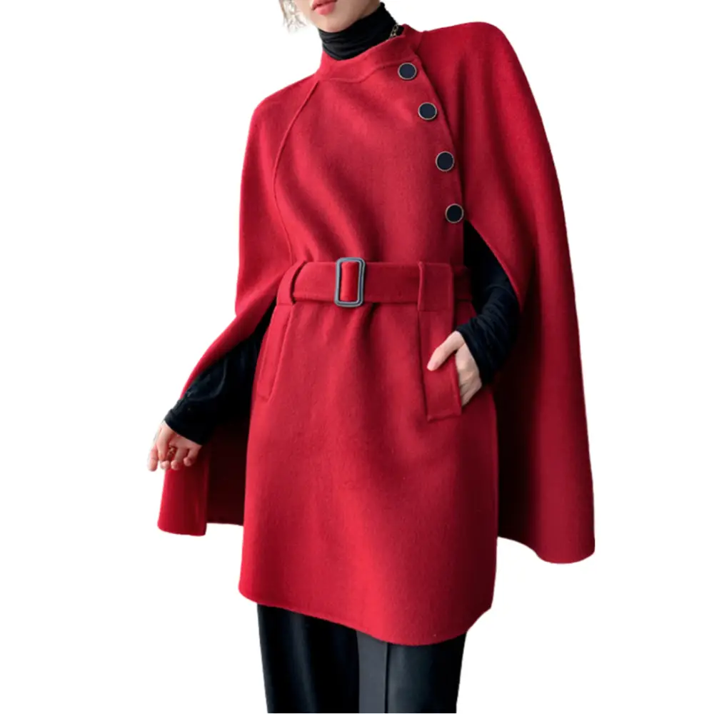Femme manteau poncho de laine – Image 2