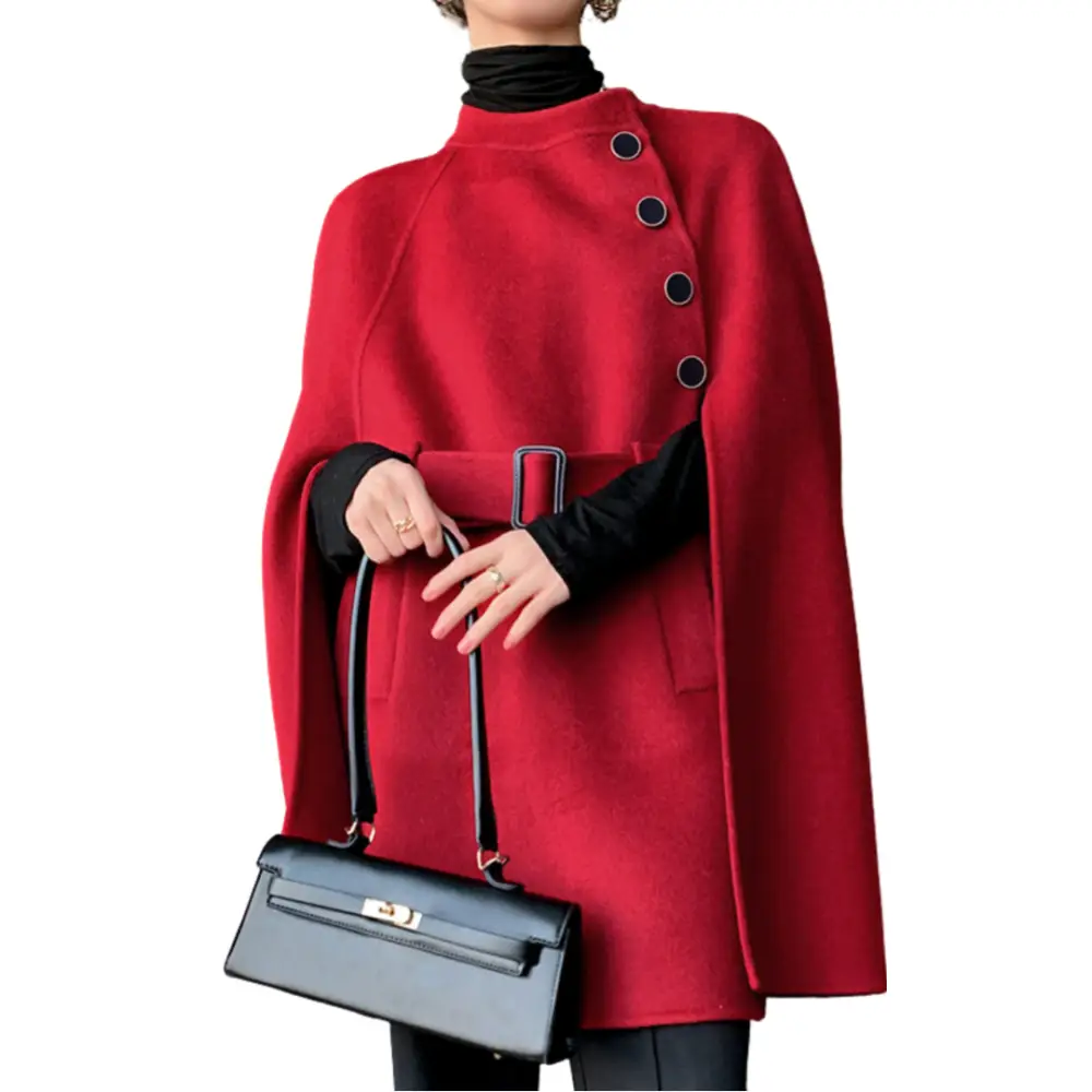 Femme manteau poncho de laine – Image 3