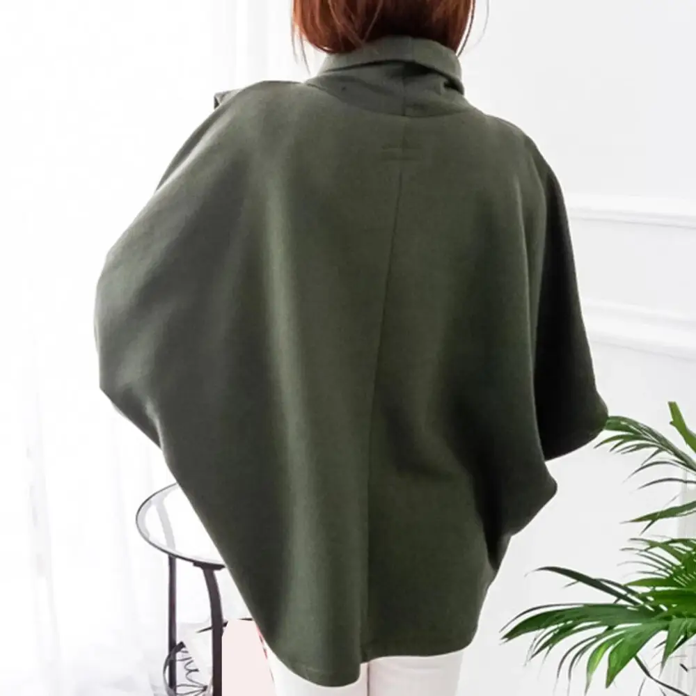 Poncho court laine femme – Image 3