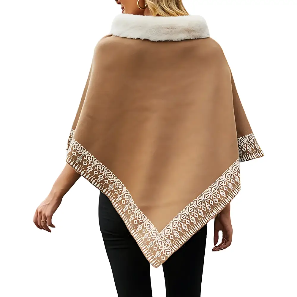 Poncho courte laine femme – Image 5