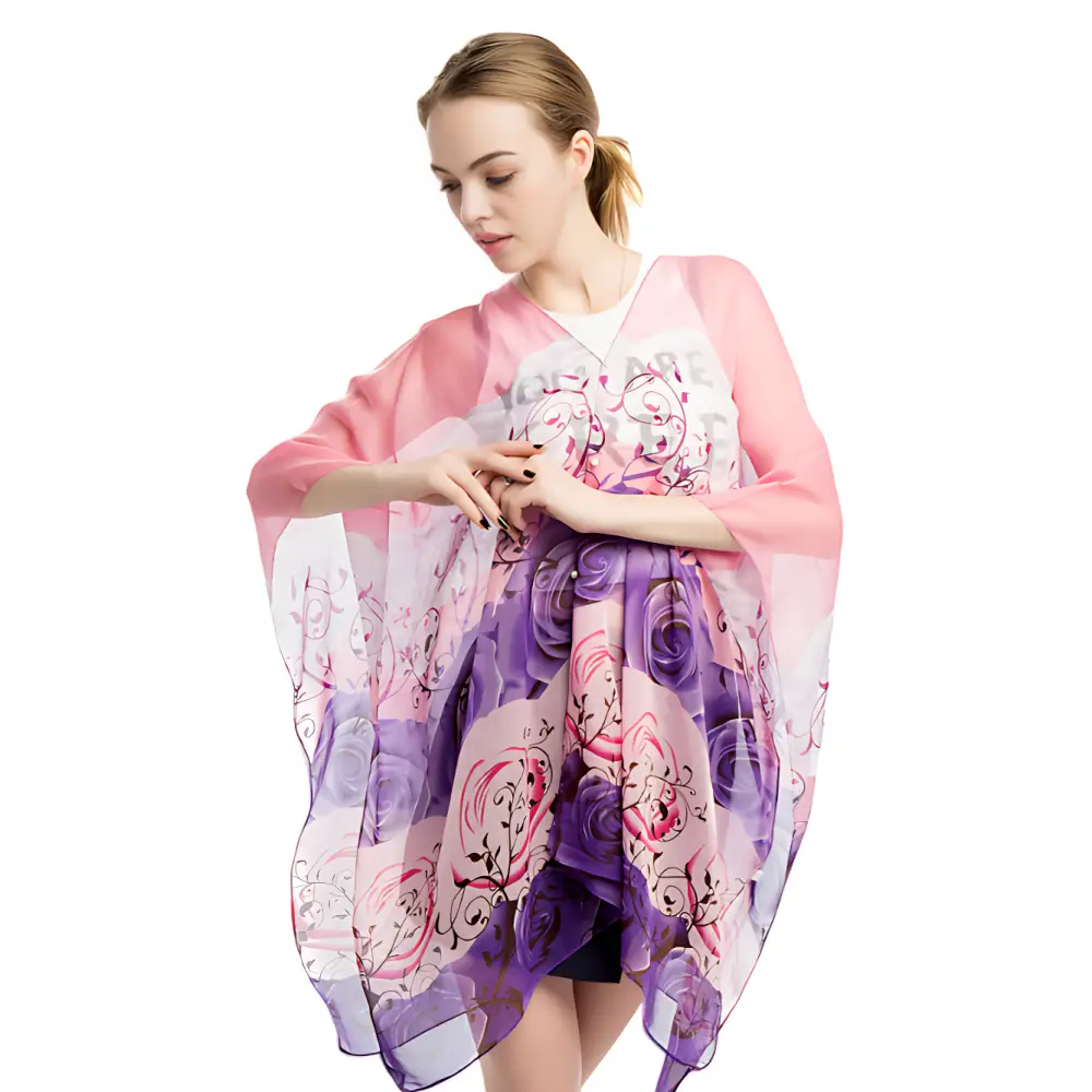 Poncho femme soie – Image 7