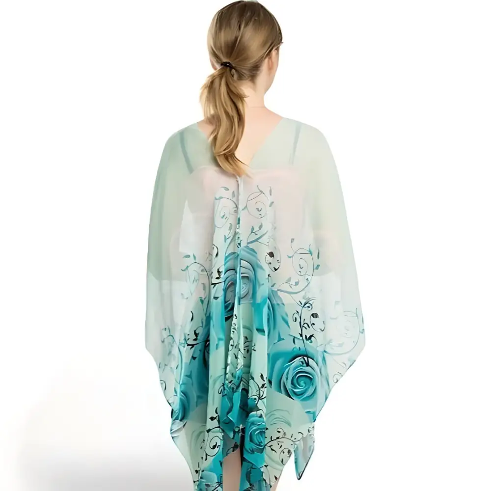Poncho femme soie – Image 4