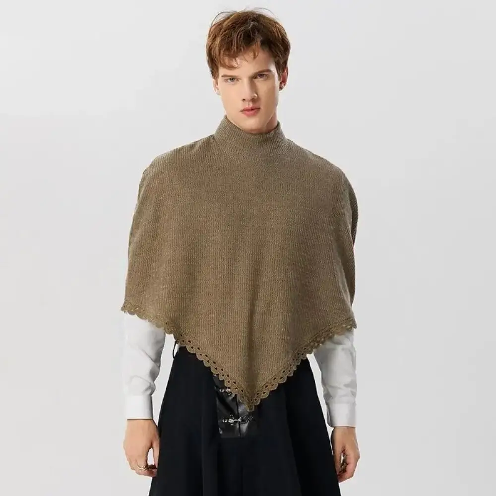 Poncho Homme Style Col Roulé – Image 2
