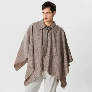 Poncho Style Trench Homme